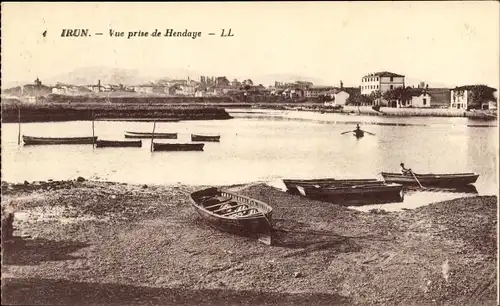 Ak Irún Baskenland Spanien, Vue prise de Hendaye