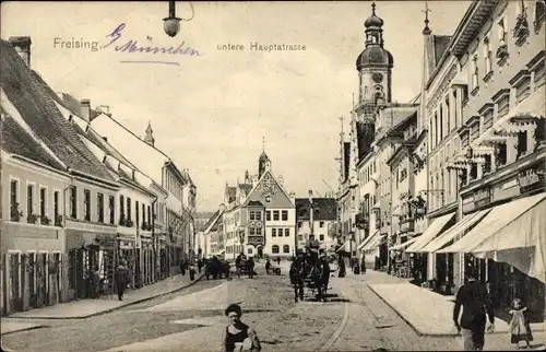 Ak Freising in Oberbayern, Untere Hauptstraße