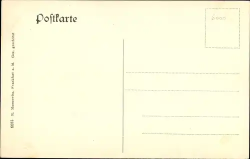 Passepartout Ak Mainz am Rhein, Gouvernement, Mädchen mit Blumen