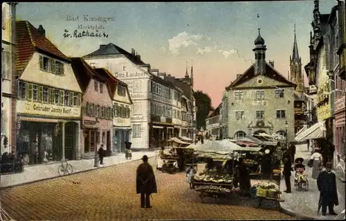 Ak Bad Kissingen Unterfranken Bayern, Marktplatz