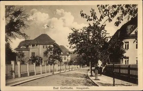 Ak Bad Gottleuba in Sachsen, Königstraße, Wohnhäuser