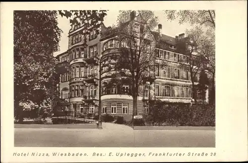 Ak Wiesbaden in Hessen, Hotel Nizza, Frankfurter Straße 28