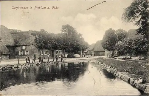 Ak Nieblum auf der Insel Föhr Nordfriesland, Dorfstraße