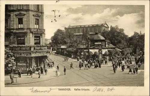 Ak Hannover in Niedersachsen, Kaffee Kröpcke, Stadtkaffee, Cigarrengeschäft