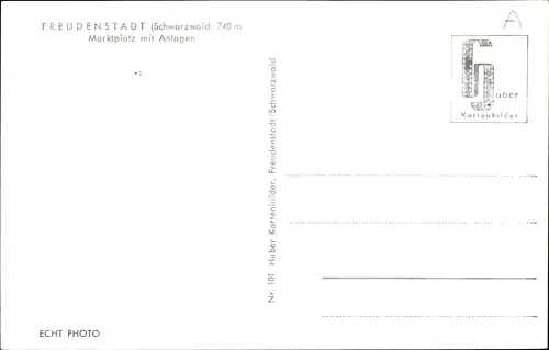 Ak Freudenstadt im Schwarzwald, Marktplatz mit Anlagen, Hotel Krone