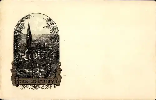 Passepartout Ak Freiburg im Breisgau, Münster
