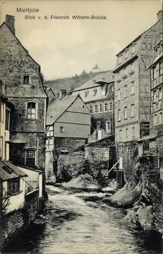 Ak Monschau Montjoie in der Eifel, Blick von der Friedrich Wilhelm Brücke