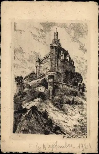 Ak Braubach am Rhein, Marksburg