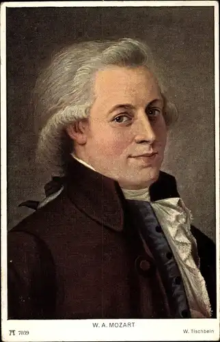 Künstler Ak Tischbein, W., Komponist Wolfgang Amadeus Mozart, Portrait