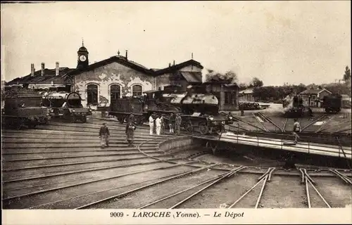 Ak Laroche Migennes Yonne, Le Depot
