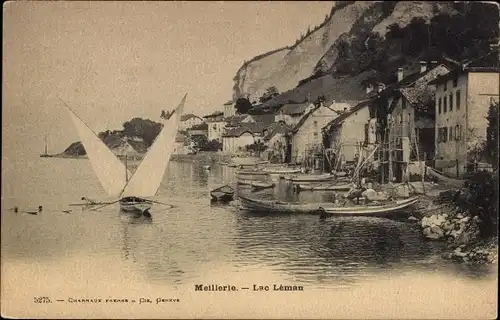 Ak Meillerie Haute Savoie, Lac Léman, Segelboot
