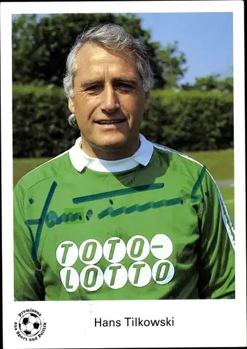 Foto Fußballspieler Hans Tilkowski, Autogramm