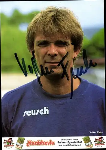 Foto Trainer Volker Finke, Autogramm