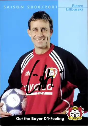 Sammelbild Fußballspieler Pierre Littbarski, Bayer Leverkusen