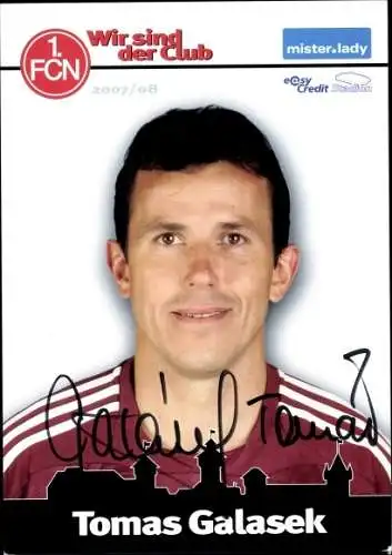 Sammelbild Fußballspieler Tomas Galasek, 1. FC Nürnberg