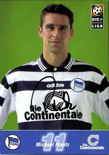 Sammelbild Fußballspieler Michael Preetz, Hertha Berlin