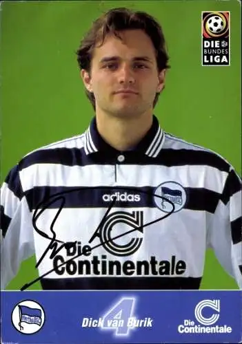 Sammelbild Fußballspieler Dick van Burik, Hertha BSC