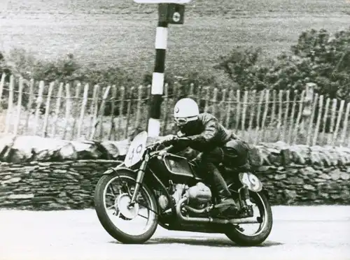 Foto Motorrad, BMW Rennmotorrad, Schorsch Meier, Tourist Trophy, Isle of Man