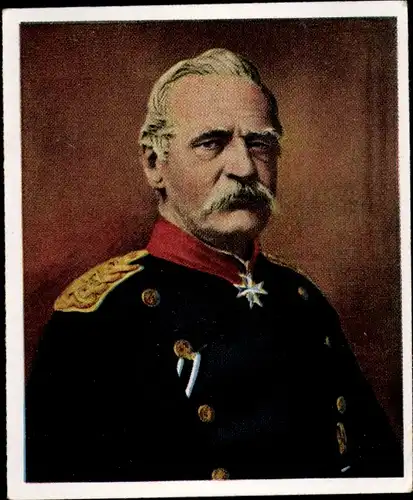 Sammelbild Die Großen der Weltgeschichte, Gruppe 7 Nr. 174 Kriegsminister Graf Roon