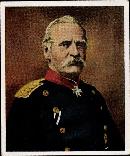 Sammelbild Die Großen der Weltgeschichte, Gruppe 7 Nr. 174 Kriegsminister Graf Roon