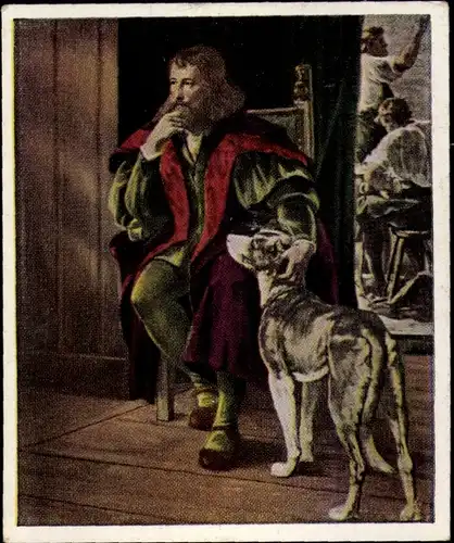 Sammelbild Die Großen der Weltgeschichte Gruppe 2 Nr. 27, Albrecht Dürer, Gemälde von Groß