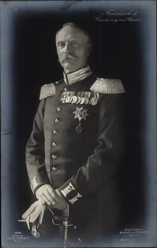 Ak Großherzog Friedrich II. von Baden, Orden, Badischer Landesverband vom Roten Kreuz