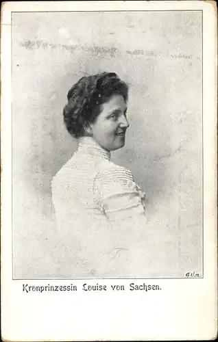 Ak Prinzessin Luise von Österreich Toskana, Portrait, Kronprinzessin von Sachsen