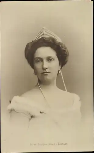 Ak Prinzessin Luise von Österreich Toskana, Portrait, Kronprizessin von Sachsen