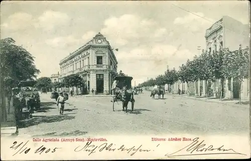 Ak Montevideo Uruguay, Calle Agraciada, Arroyo Seco