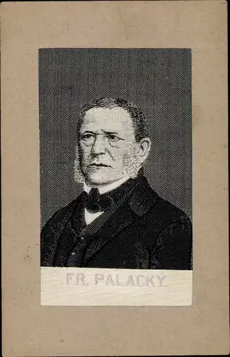 Seiden Ak František Palacký, böhmisch-österreichischer Politiker und Historiker, Portrait