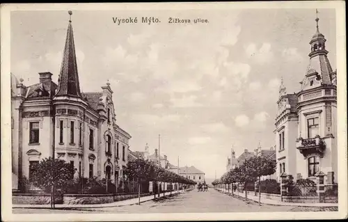 Ak Vysoké Mýto Hohenmaut Hohenmauth Region Pardubice, Zizkova ulice