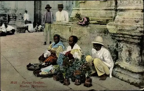Ak Manila Philippinen, Flower Vendors