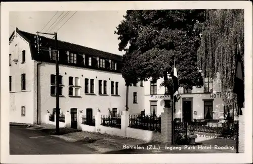 Ak Bemelen Limburg Niederlande, Ingang Park Hotel Rooding