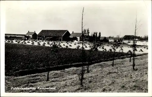 Ak Kamperland Noord Beveland Zeeland Niederlande, Polderlandschap