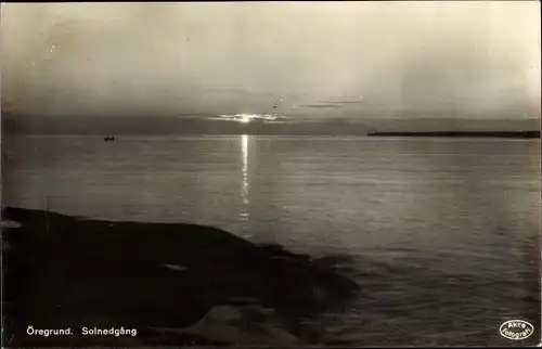 Ak Öregrund Schweden, Solnedgand, Sonnenuntergang