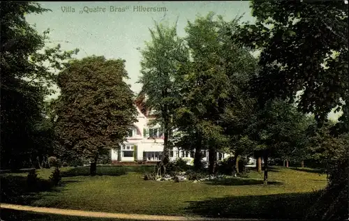 Ak Hilversum Nordholland Niederlande, Villa Quatre Bras