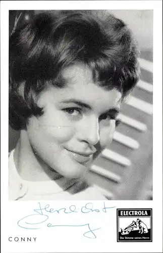 Ak Sängerin Conny, Electrola Schallplatten