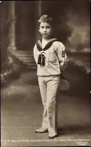 Ak Le Prince Charles Philippe d'Orléans Duc de Nemours