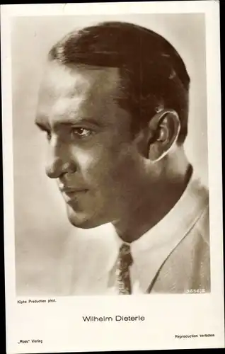 Ak Schauspieler Wilhelm Dieterle, Portrait, Ross Verlag 3656 2