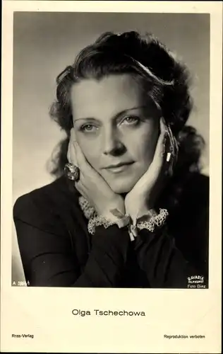 Ak Schauspielerin Olga Tschechowa, Ross Verlag A 3956 1, Portrait