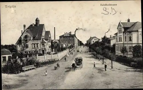 Ak Triptis in Thüringen, Bahnhofstraße