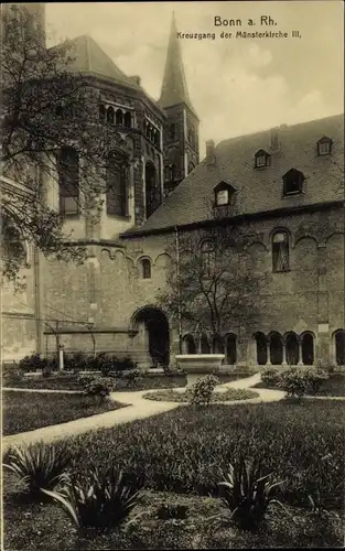 Ak Bonn am Rhein, Kreuzgang der Münsterkirche III