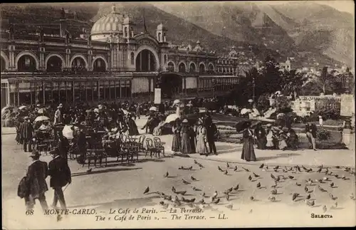 Ak Monte Carlo Monaco, Le Cafe de Paris, La Terrasse