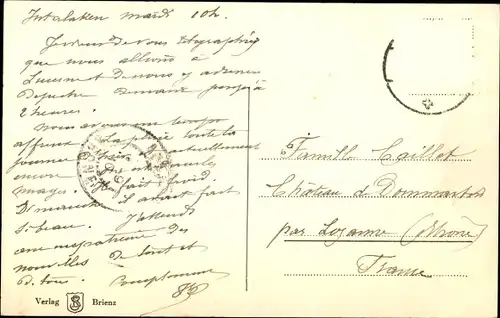 Ak Interlaken Kanton Bern Schweiz, Gesamtansicht, Jungfrau