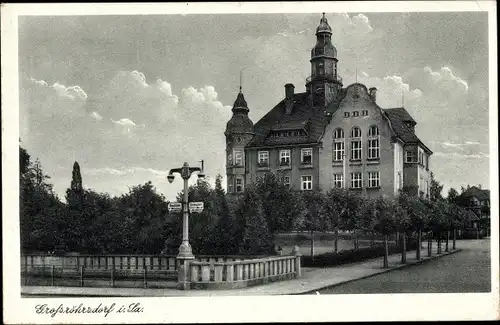 Ak Großröhrsdorf in Sachsen, Rathaus