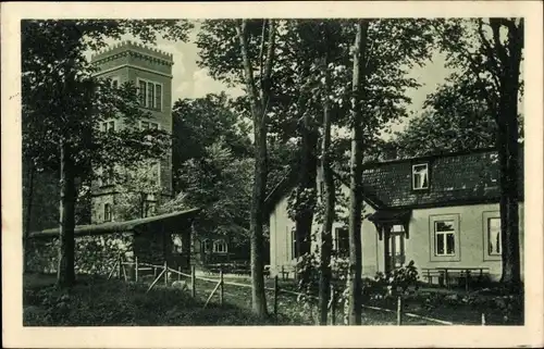 Ak Neukirch in der Lausitz, Valtenberg, Gastwirtschaft, Turm