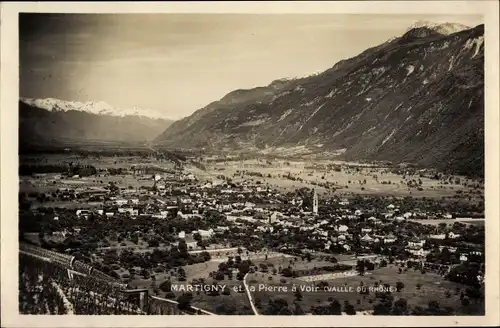 Ak Martigny Kanton Wallis, La Pierre a Voir, Vallee du Rhone