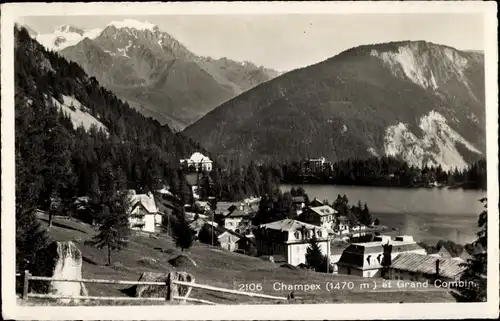 Ak Champex Kanton Wallis Schweiz, Grand Comblin