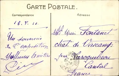 Ak Bruxelles Brüssel, Exposition 1910, L'Incendie des 14-15 Aout 1910