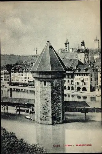 Ak Luzern Stadt Schweiz, Wasserturm